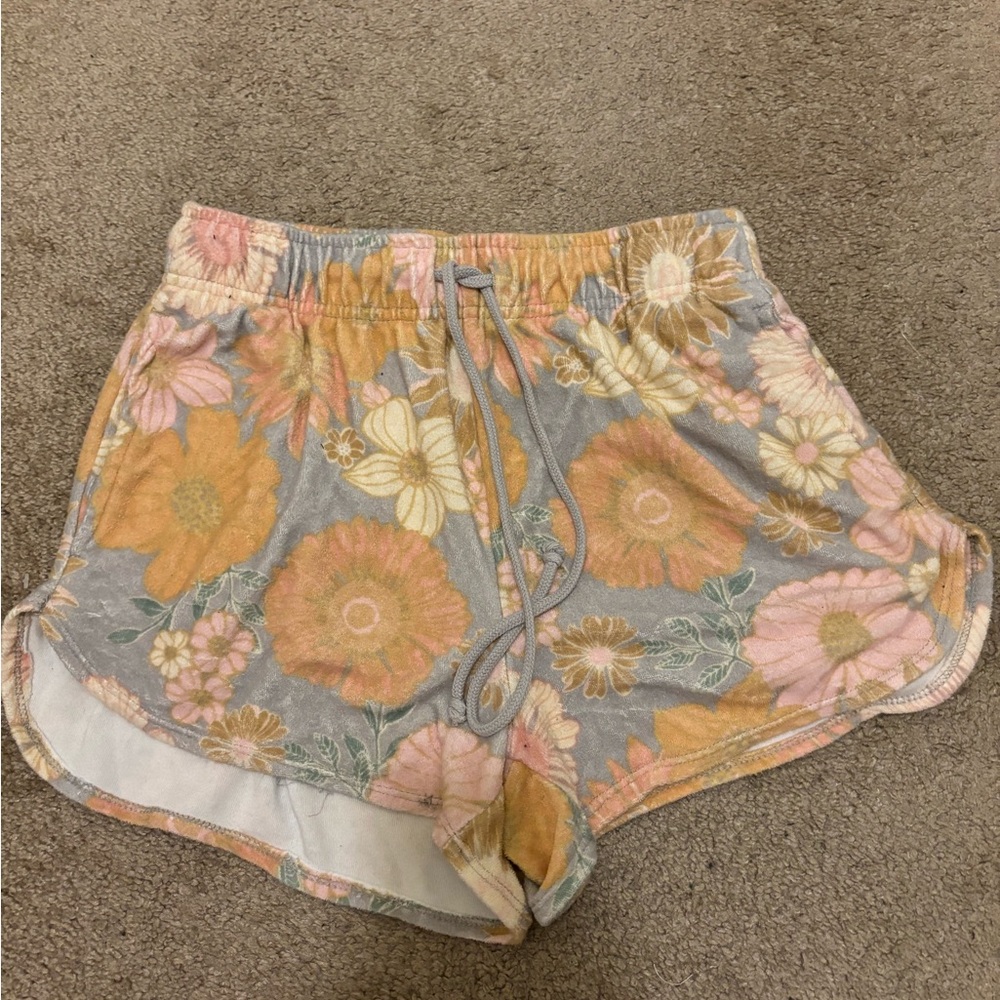 Floral Wild Fable Target Terry Cloth Shorts Size M